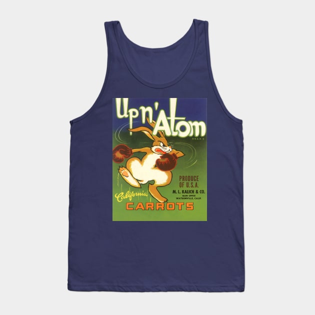 Vintage Up n' Atom Carrots Fruit Crate Label Tank Top by MasterpieceCafe